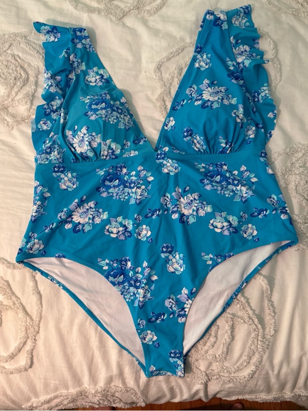 Cupshe Light Turquoise Blue One-Piece Swimsuit